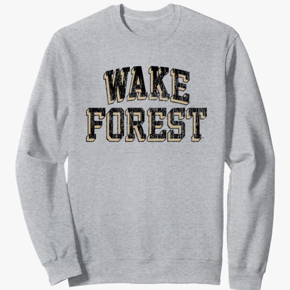 Gray Wake Forest Crewneck Sweatshirt - Classic Collegiate Style